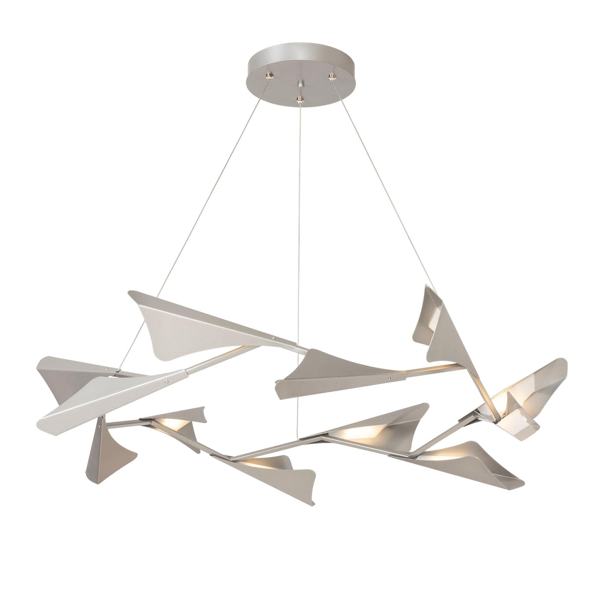 Hubbardton Forge 2020 Vintage Platinum Vintage Platinum Standard Plume 12-Light LED Pendant