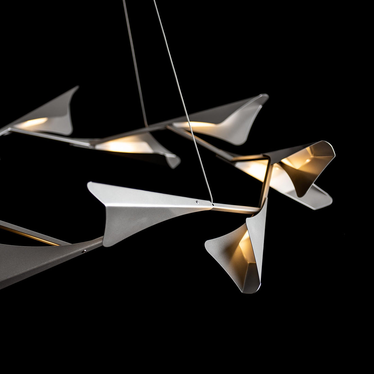 Hubbardton Forge 2020 Vintage Platinum Vintage Platinum Standard Plume 12-Light LED Pendant