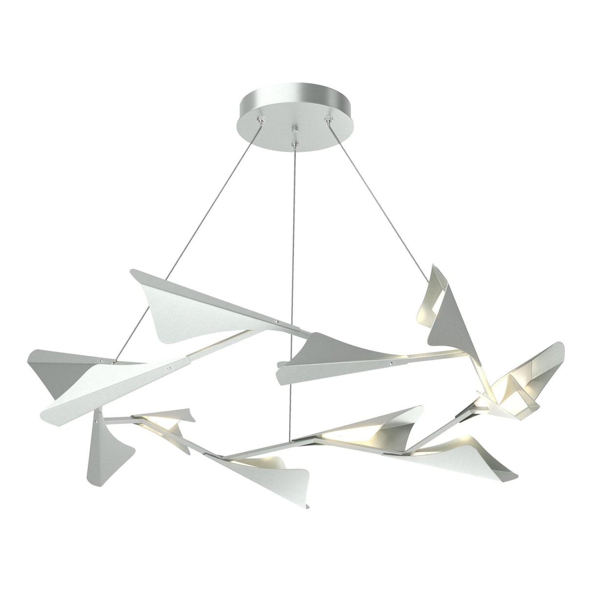 Hubbardton Forge 2020 Vintage Platinum Vintage Platinum Standard Plume 12-Light LED Pendant