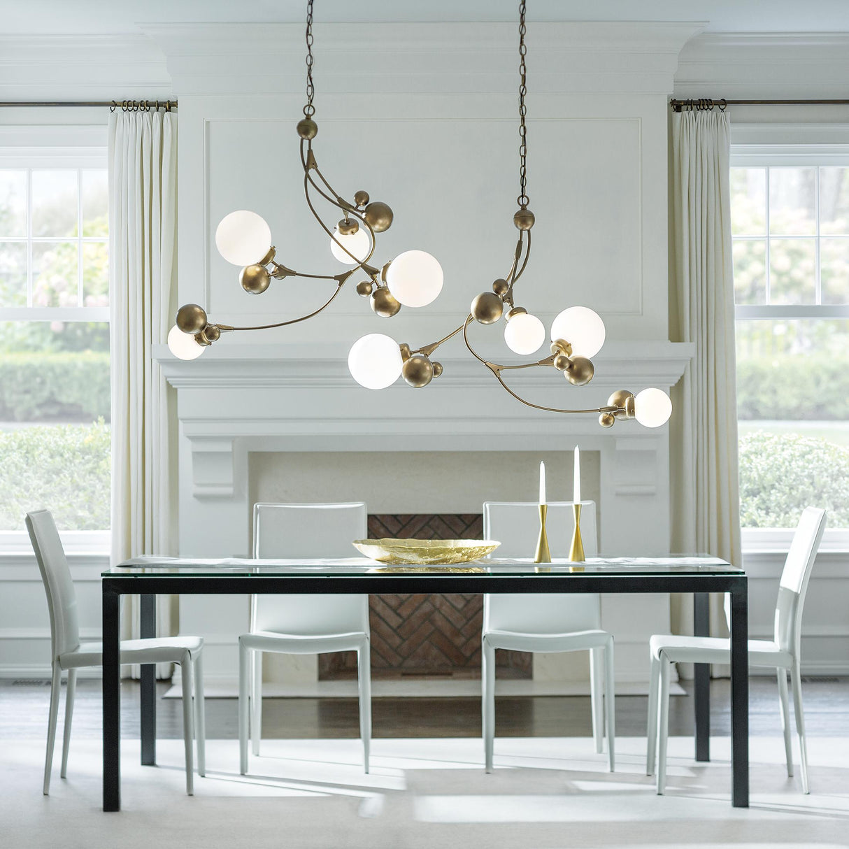 Hubbardton Forge 2019 Soft Gold Opal Glass (GG) Sprig Pendant