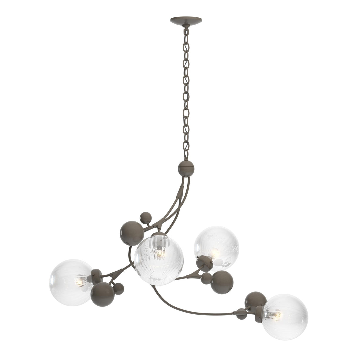 Hubbardton Forge 2019 Dark Smoke Water Glass (LL) Sprig Pendant