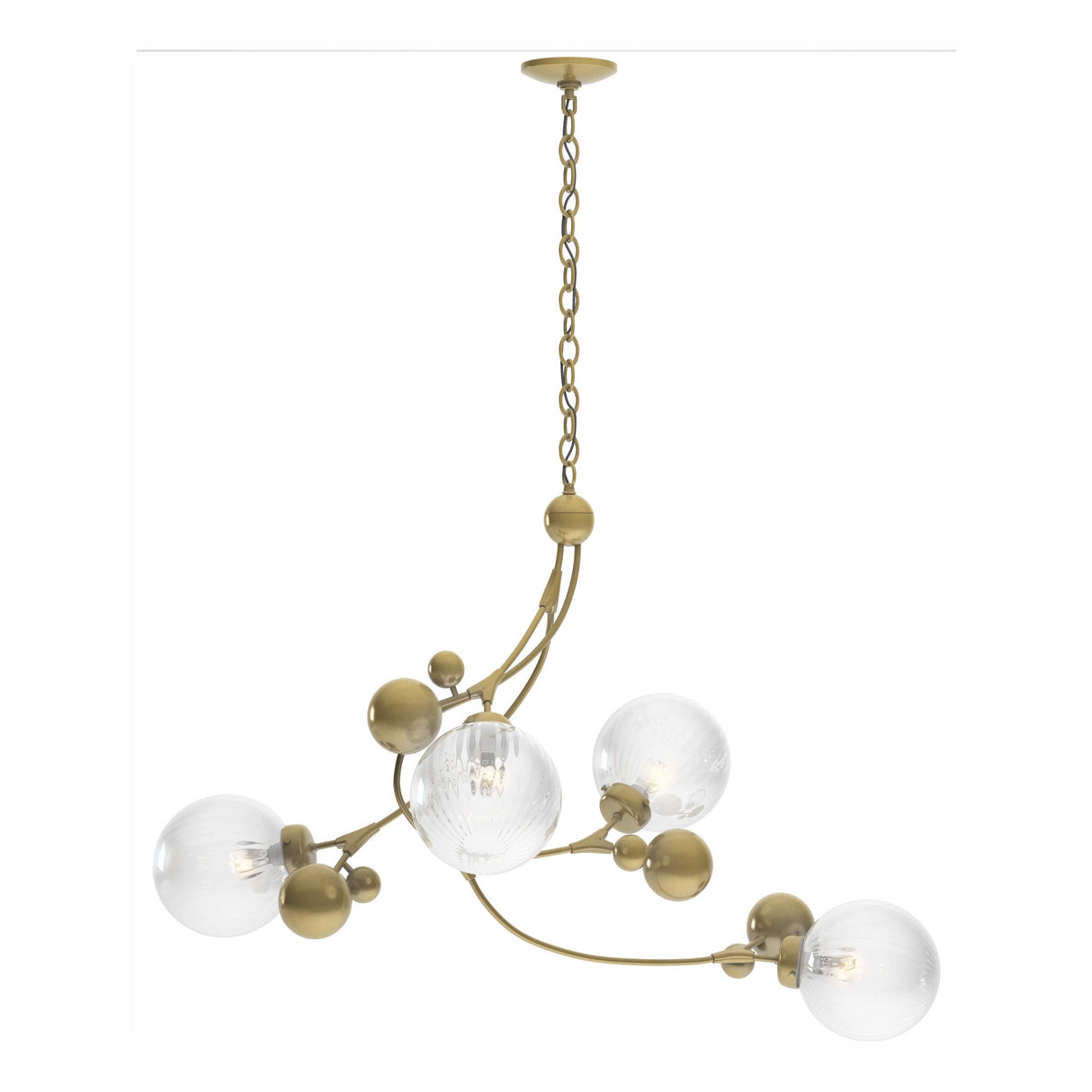 Hubbardton Forge 2019 Modern Brass Water Glass (LL) Sprig Pendant