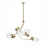 Hubbardton Forge 2019 Modern Brass Water Glass (LL) Sprig Pendant