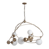Hubbardton Forge 2021 Soft Gold Opal Glass (GG) Sprig Circular Pendant