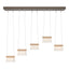 Hubbardton Forge 2018 Bronze Maple Wood Clear Glass with Frosted Diffuser (YE) Standard More Cowbell LED Pendant
