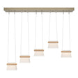 Hubbardton Forge 2018 Soft Gold Maple Wood Clear Glass with Frosted Diffuser (YE) Standard More Cowbell LED Pendant