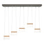 Hubbardton Forge 2018 Dark Smoke Maple Wood Clear Glass (ZM) Standard More Cowbell LED Pendant