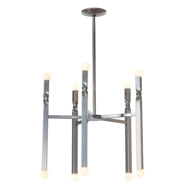 Hubbardton Forge 2022 Sterling Multi Helix 10-Light Pendant