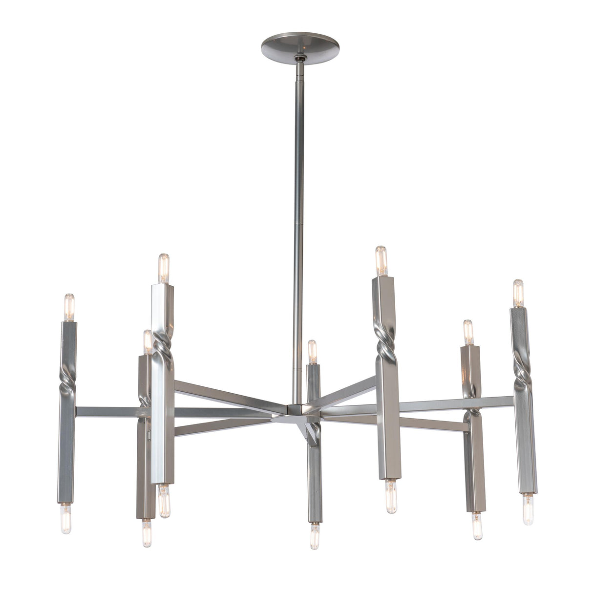 Hubbardton Forge 2022 Sterling Multi Helix 14-Light Pendant
