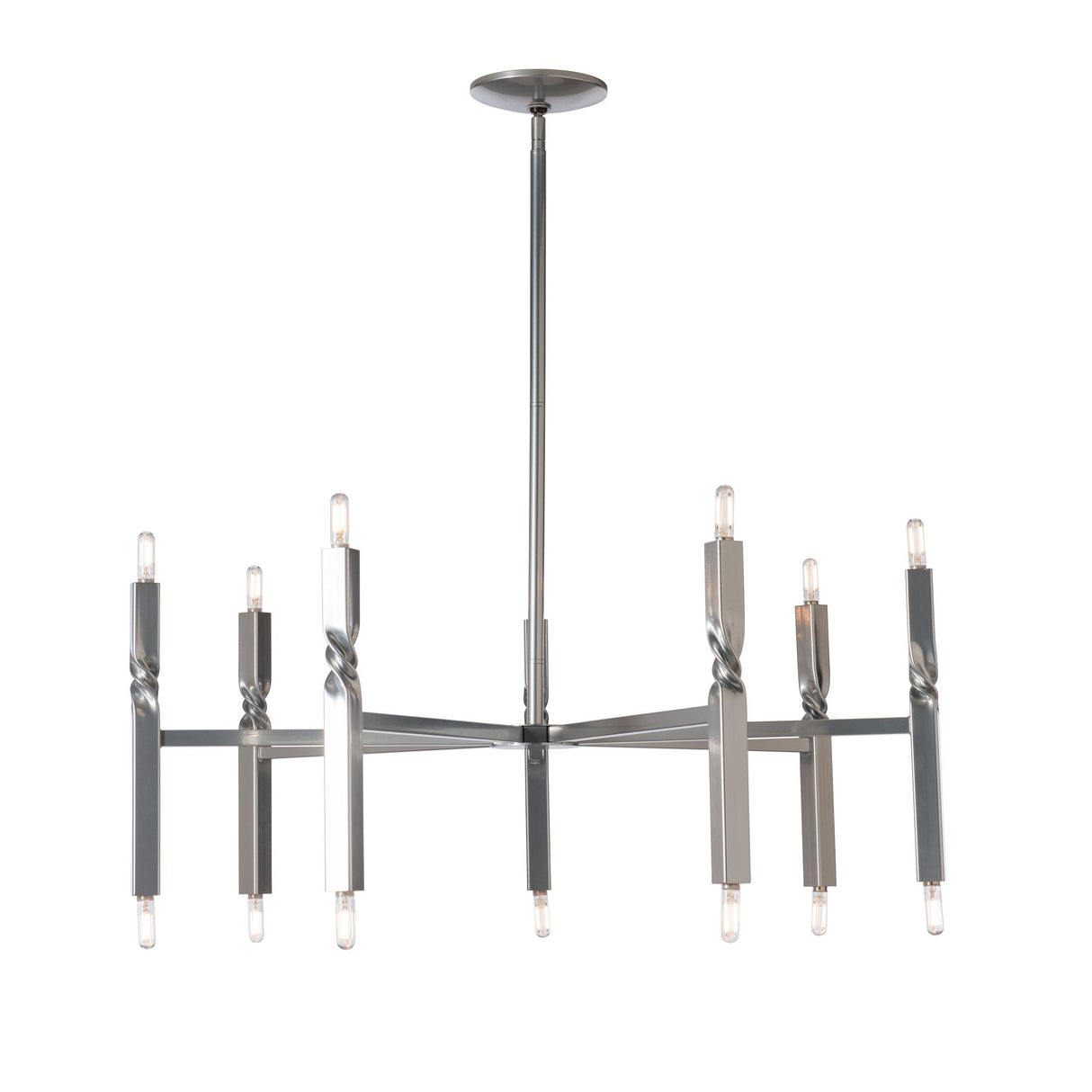 Hubbardton Forge 2022 Sterling Multi Helix 14-Light Pendant