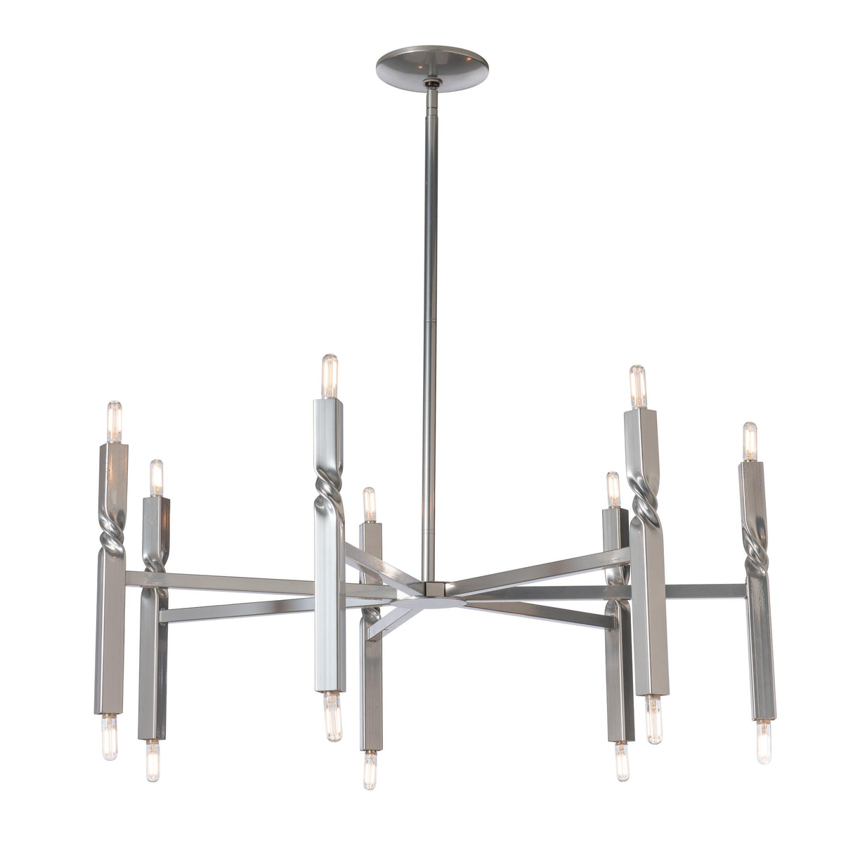 Hubbardton Forge 2022 Sterling Multi Helix 14-Light Pendant