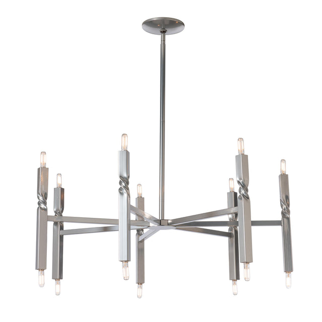 Hubbardton Forge 2022 Sterling Multi Helix 14-Light Pendant