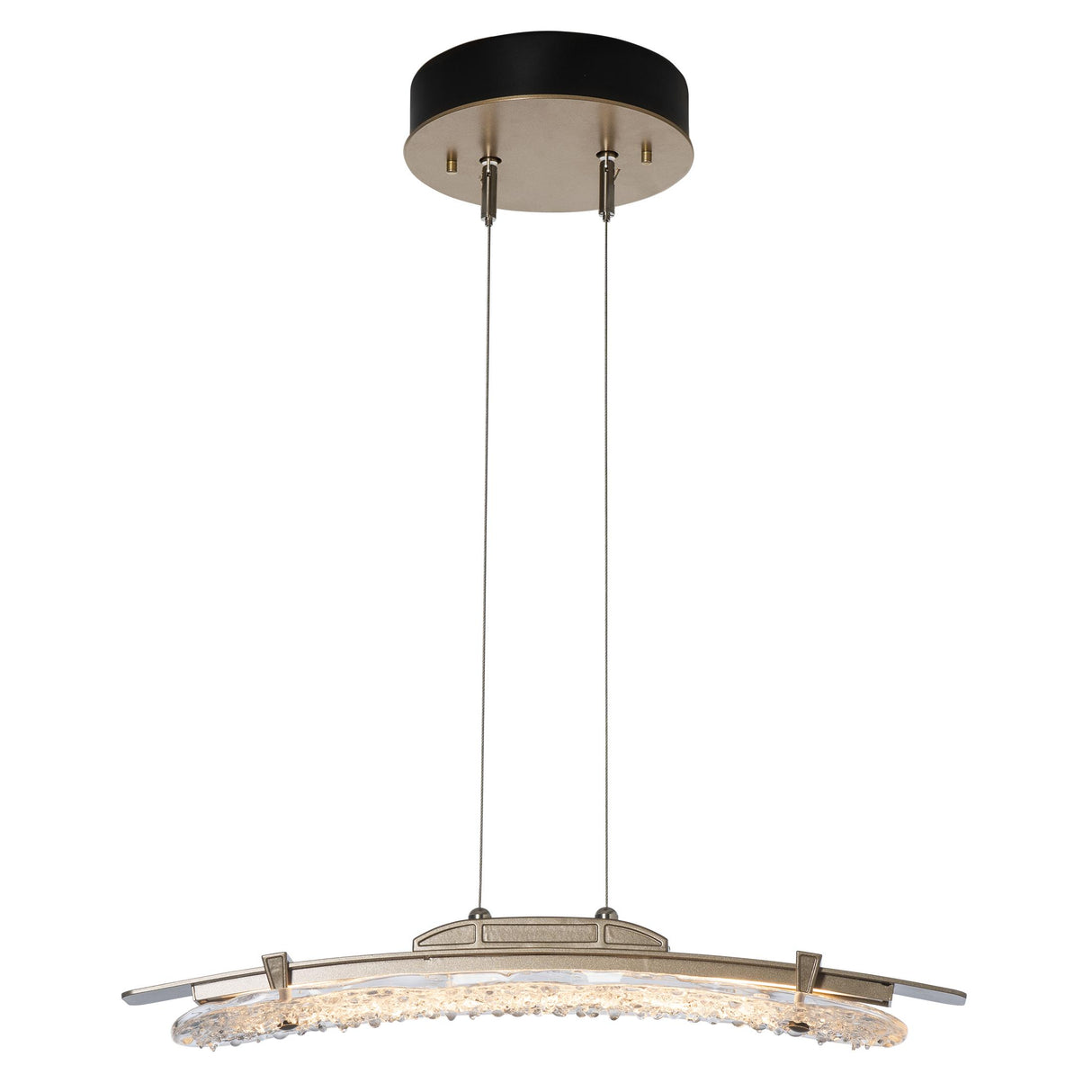 Hubbardton Forge 2023 Soft Gold Clear Glass (ZM) Standard Glissade LED Pendant