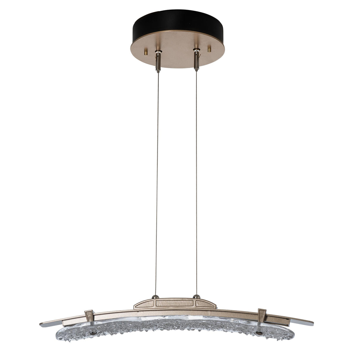 Hubbardton Forge 2023 Soft Gold Clear Glass (ZM) Standard Glissade LED Pendant