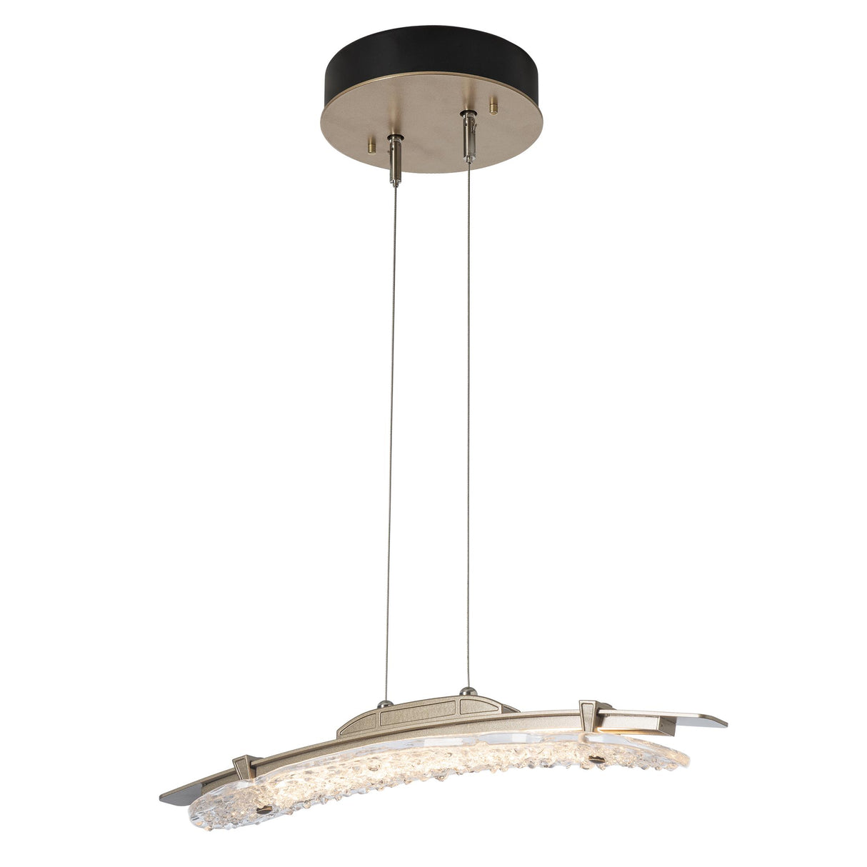 Hubbardton Forge 2023 Soft Gold Clear Glass (ZM) Standard Glissade LED Pendant