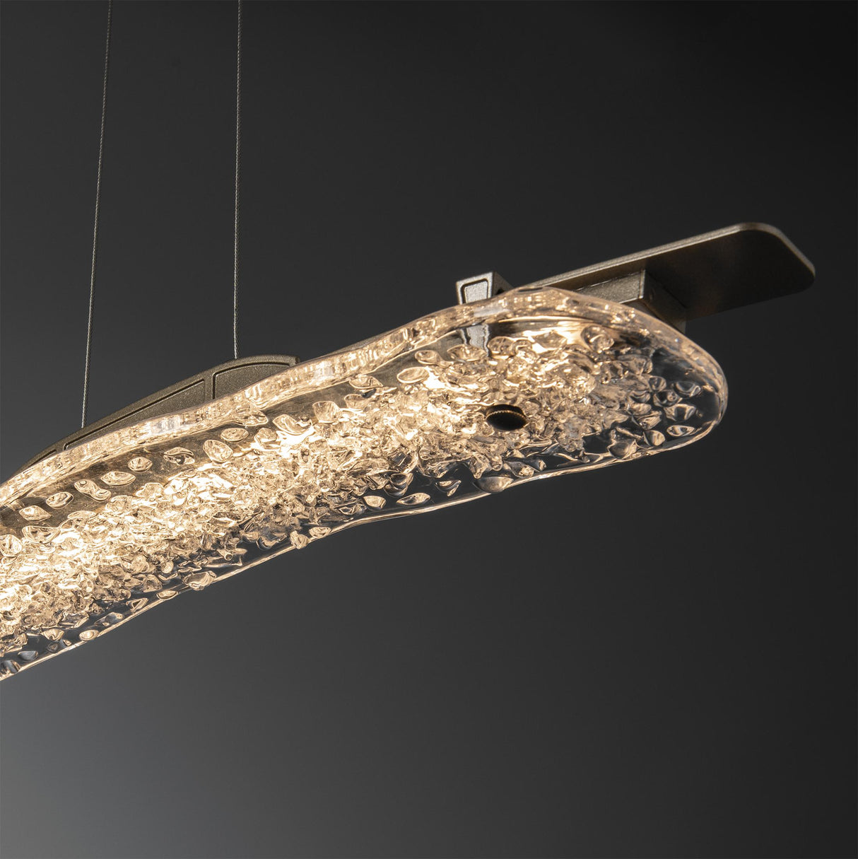 Hubbardton Forge 2023 Soft Gold Clear Glass (ZM) Standard Glissade LED Pendant