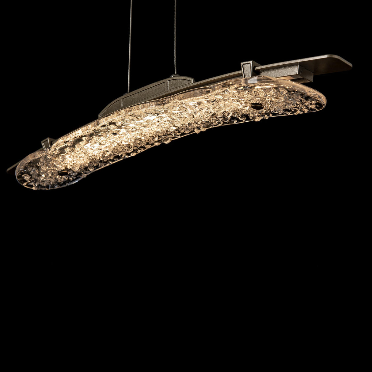 Hubbardton Forge 2023 Soft Gold Clear Glass (ZM) Standard Glissade LED Pendant