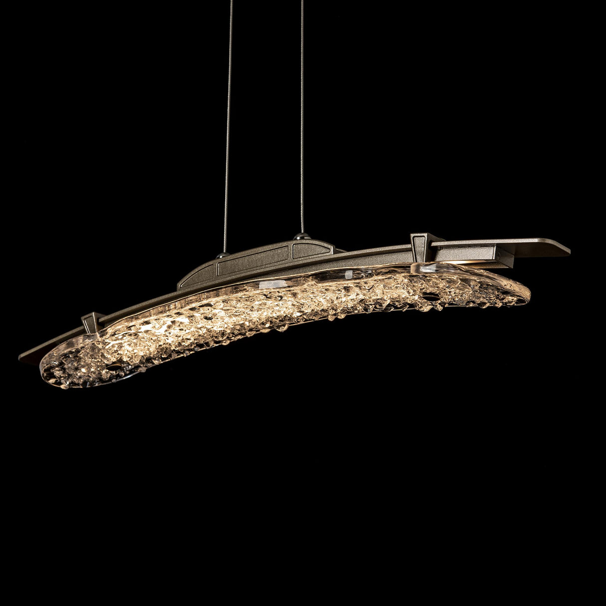 Hubbardton Forge 2023 Soft Gold Clear Glass (ZM) Standard Glissade LED Pendant