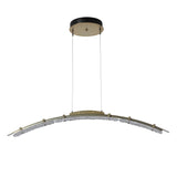 Hubbardton Forge 2023 Modern Brass Clear Glass (ZM) Standard Glissade Large LED Pendant