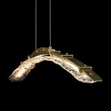 Hubbardton Forge 2023 Modern Brass Clear Glass (ZM) Standard Glissade Large LED Pendant