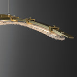 Hubbardton Forge 2023 Modern Brass Clear Glass (ZM) Standard Glissade Large LED Pendant