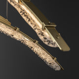 Hubbardton Forge 2023 Modern Brass Clear Glass (ZM) Standard Glissade Double Large LED Pendant