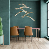 Hubbardton Forge 2023 Modern Brass Clear Glass (ZM) Standard Glissade Double Large LED Pendant