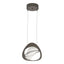 Hubbardton Forge 2018 Dark Smoke Clear Glass (ZM) Standard Venn Pendant