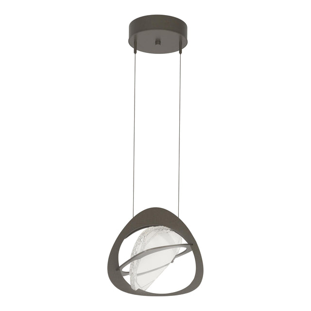 Hubbardton Forge 2018 Dark Smoke Clear Glass (ZM) Standard Venn Pendant