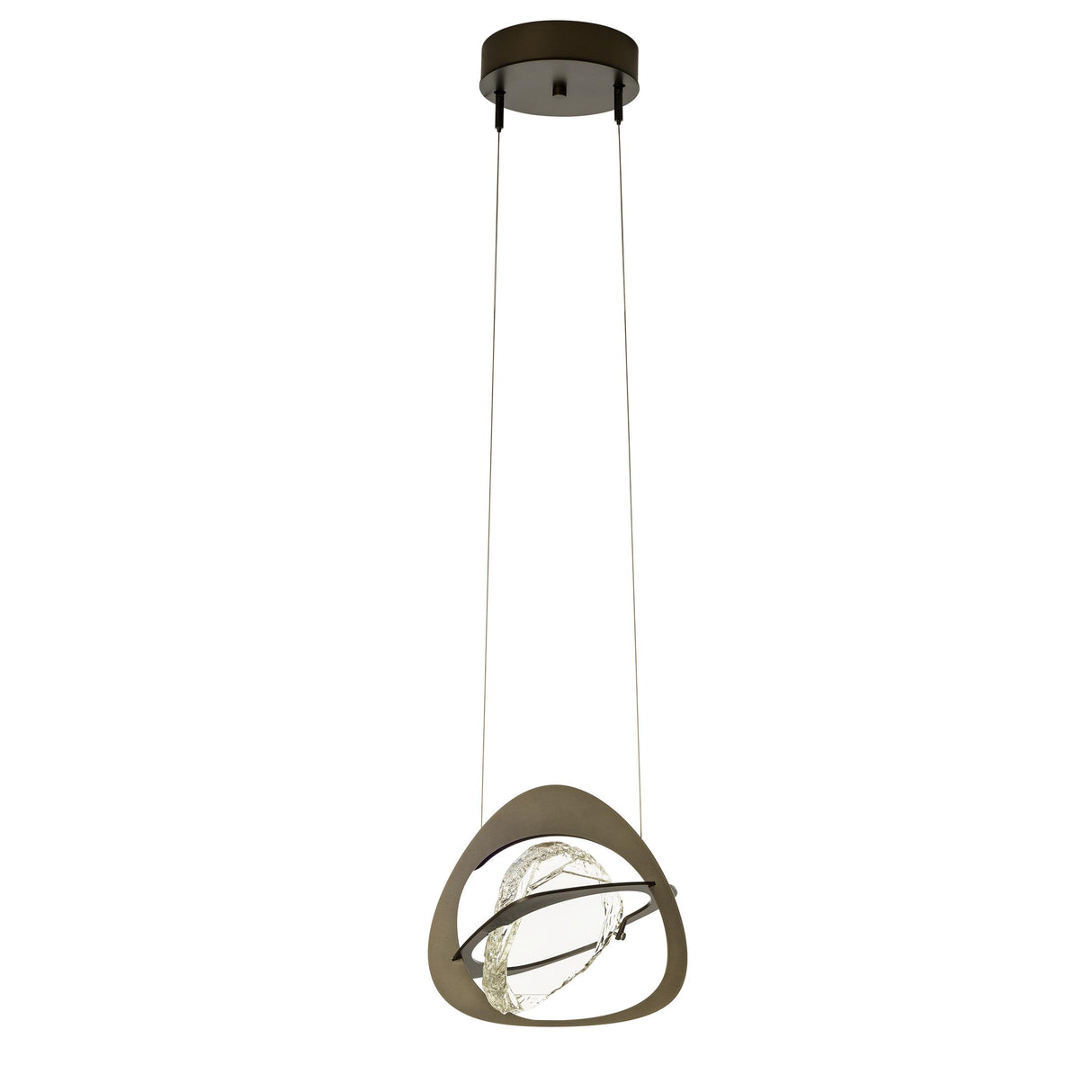 Hubbardton Forge 2018 Dark Smoke Clear Glass (ZM) Standard Venn Pendant