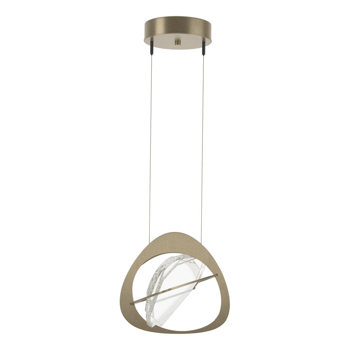 Hubbardton Forge 2018 Soft Gold Clear Glass (ZM) Standard Venn Pendant