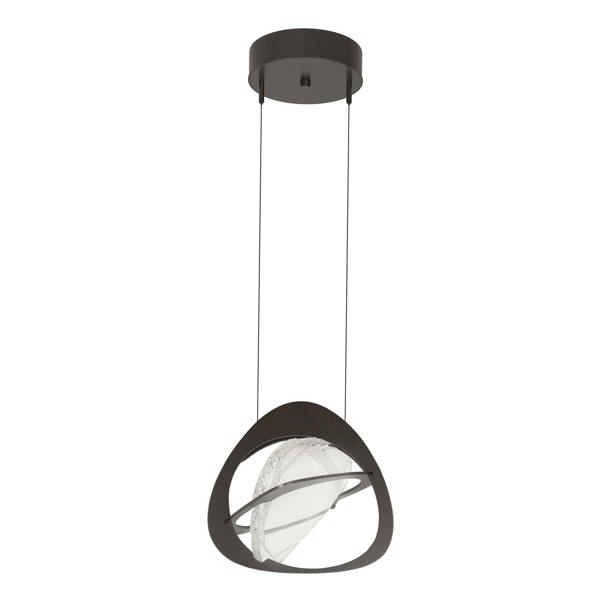 Hubbardton Forge 2018 Oil Rubbed Bronze Clear Glass (ZM) Standard Venn Pendant