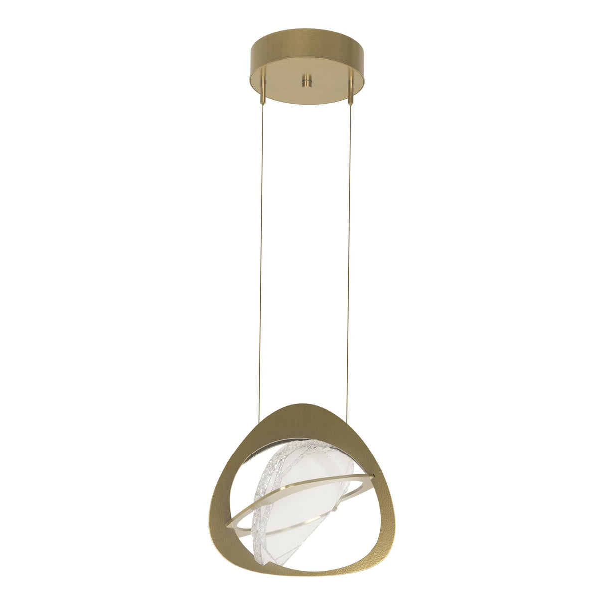 Hubbardton Forge 2018 Modern Brass Clear Glass (ZM) Standard Venn Pendant