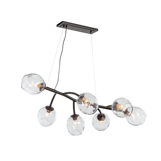 Hubbardton Forge 2021 Dark Smoke Clear Glass (ZM) Standard Vine Pendant