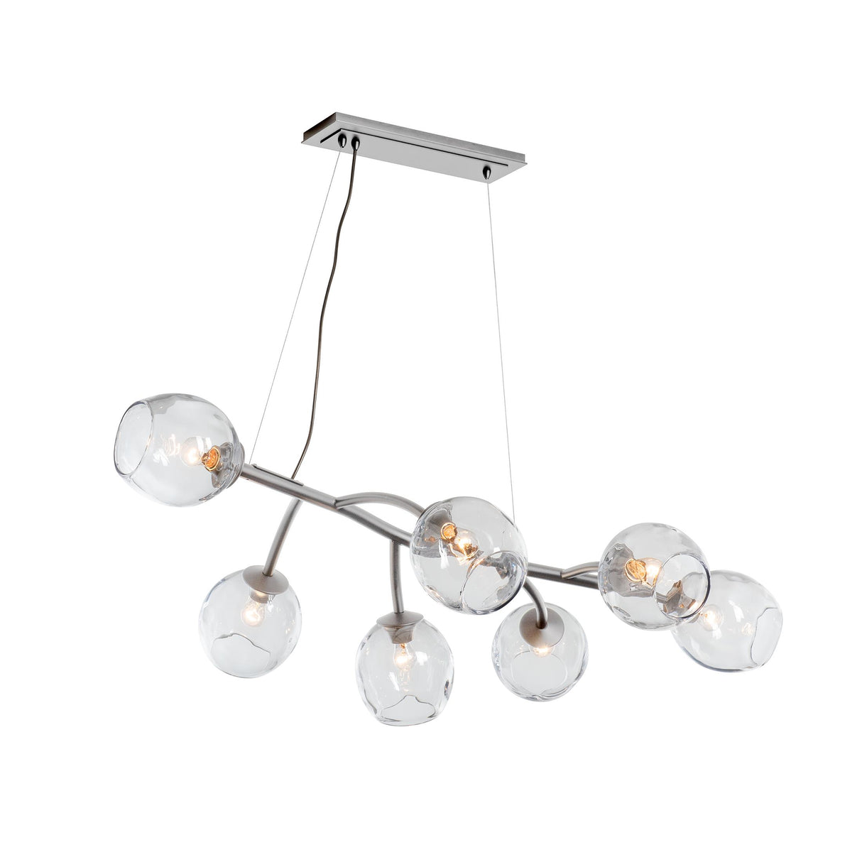 Hubbardton Forge 2021 Vintage Platinum Clear Glass (ZM) Standard Vine Pendant