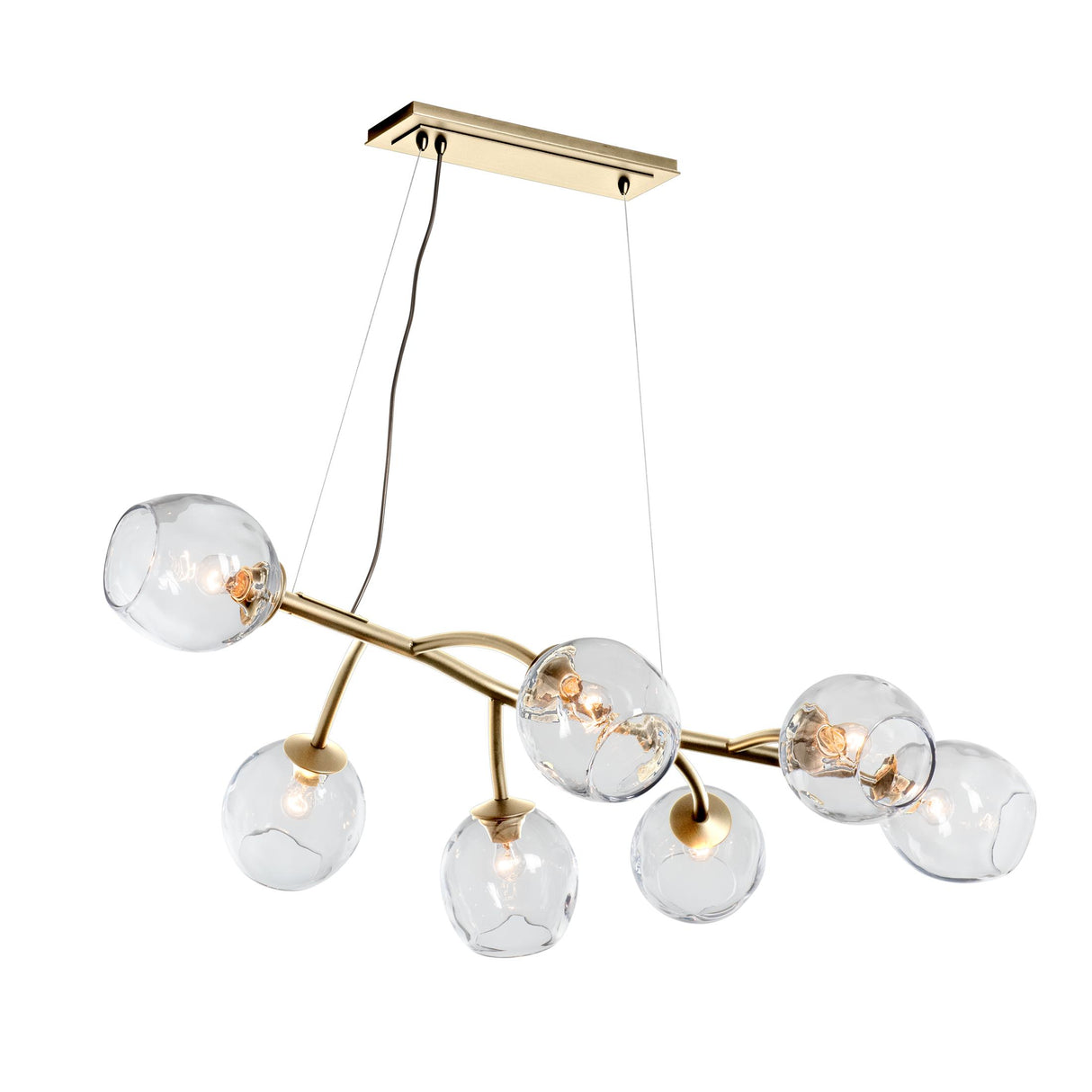Hubbardton Forge 2021 Modern Brass Clear Glass (ZM) Standard Vine Pendant