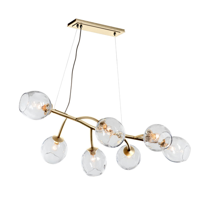 Hubbardton Forge 2021 Modern Brass Clear Glass (ZM) Standard Vine Pendant