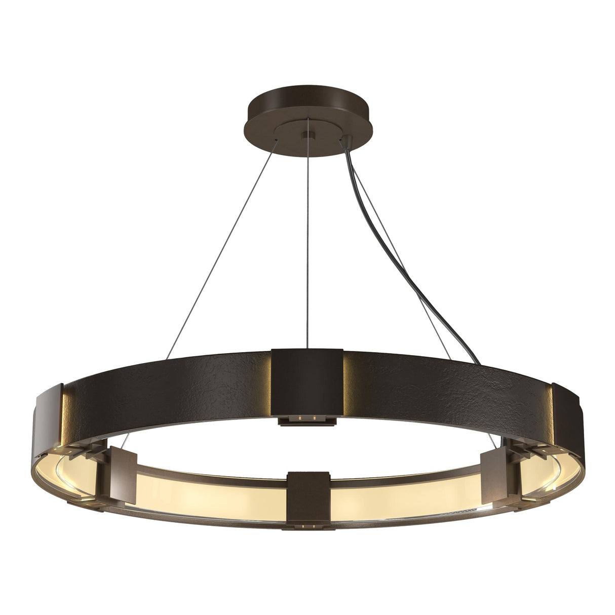 Hubbardton Forge 2011 Bronze Clear Glass (ZM) Standard Aura Pendant