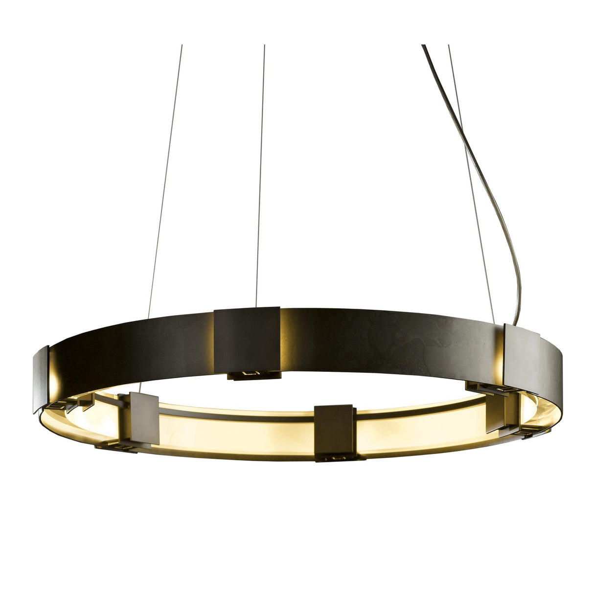 Hubbardton Forge 2011 Dark Smoke Clear Glass (ZM) Standard Aura Pendant