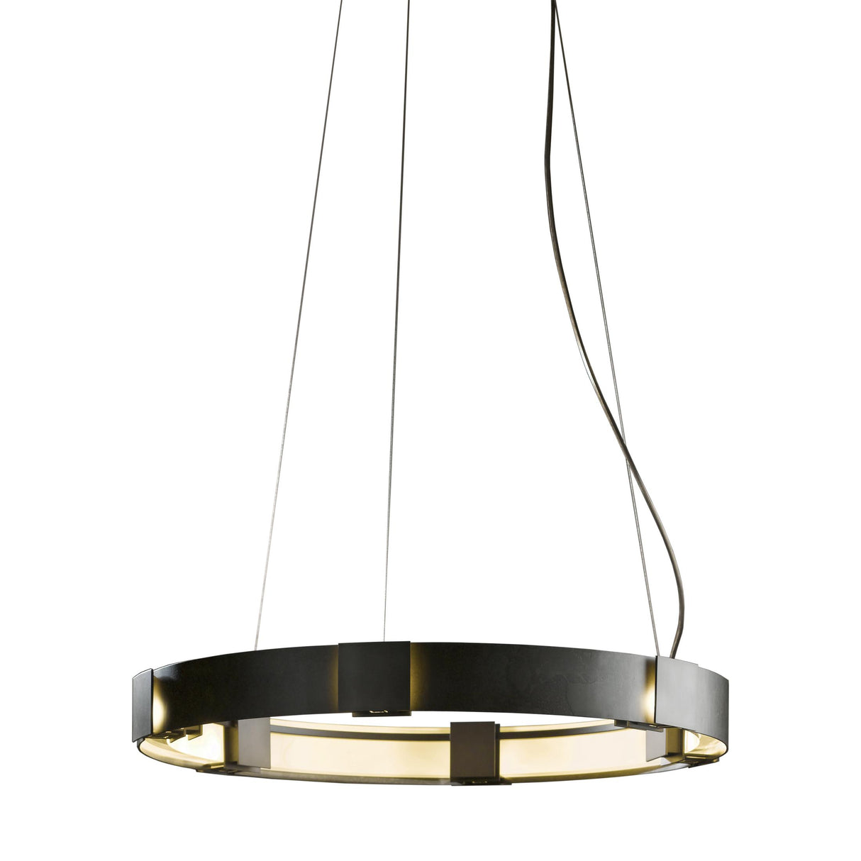Hubbardton Forge 2011 Dark Smoke Clear Glass (ZM) Standard Aura Pendant