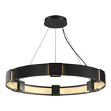 Hubbardton Forge 2011 Black Clear Glass (ZM) Standard Aura Pendant
