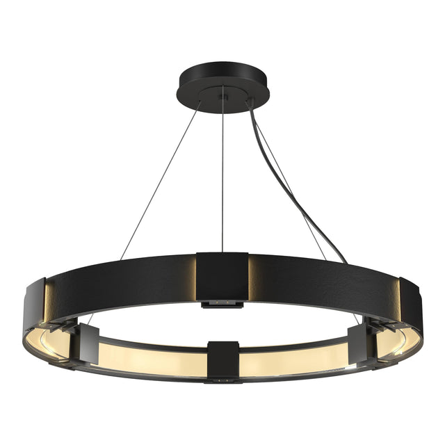 Hubbardton Forge 2011 Black Clear Glass (ZM) Standard Aura Pendant