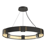 Hubbardton Forge 2011 Natural Iron Clear Glass (ZM) Standard Aura Pendant