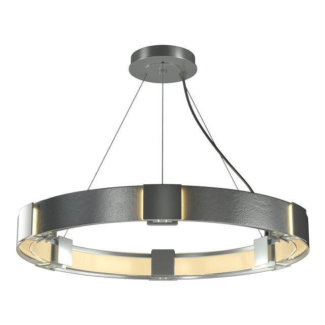 Hubbardton Forge 2011 Vintage Platinum Clear Glass (ZM) Standard Aura Pendant