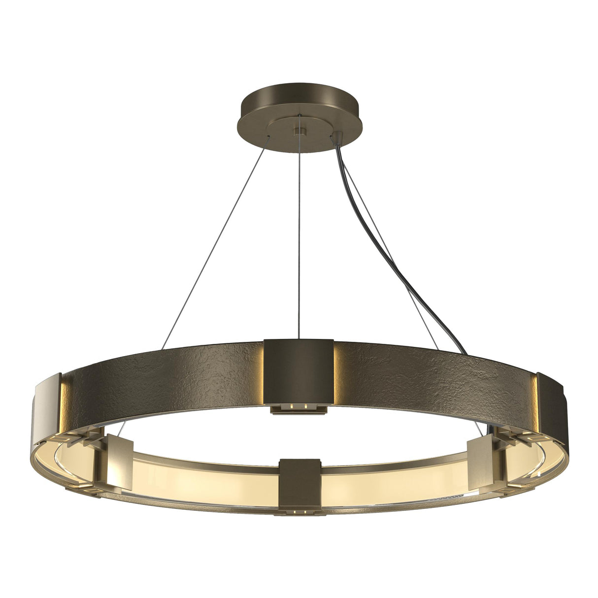 Hubbardton Forge 2011 Soft Gold Clear Glass (ZM) Standard Aura Pendant