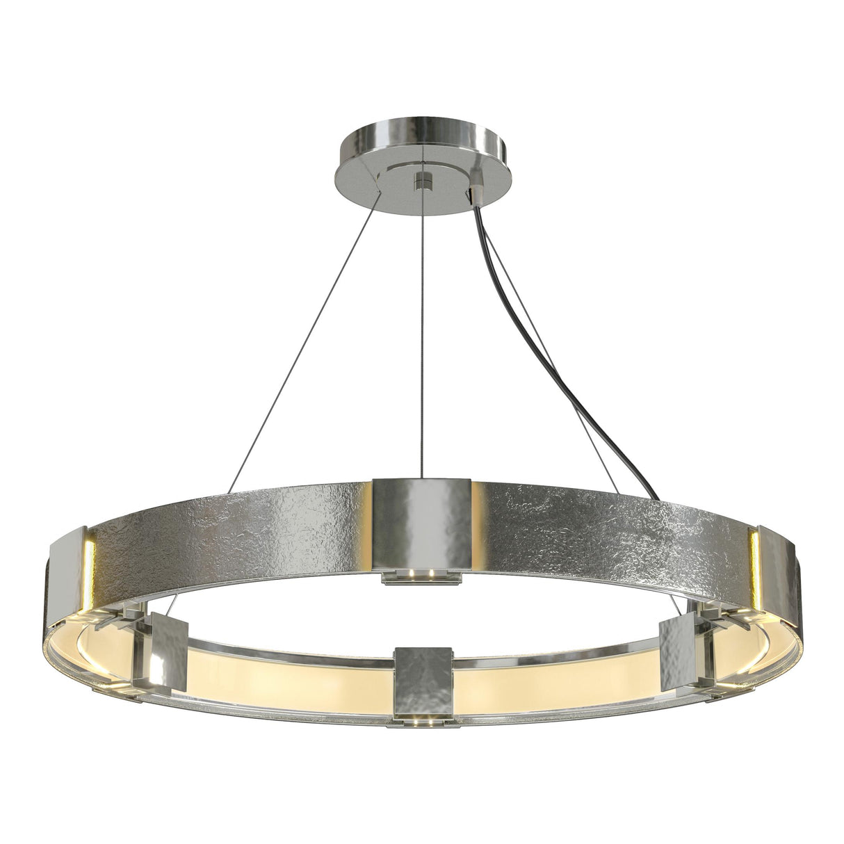 Hubbardton Forge 2011 Sterling Clear Glass (ZM) Standard Aura Pendant