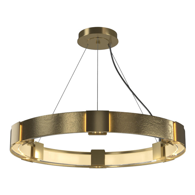 Hubbardton Forge 2011 Modern Brass Clear Glass (ZM) Standard Aura Pendant