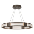 Hubbardton Forge 2022 Bronze Frosted Glass (FD) Standard Aura Glass Pendant