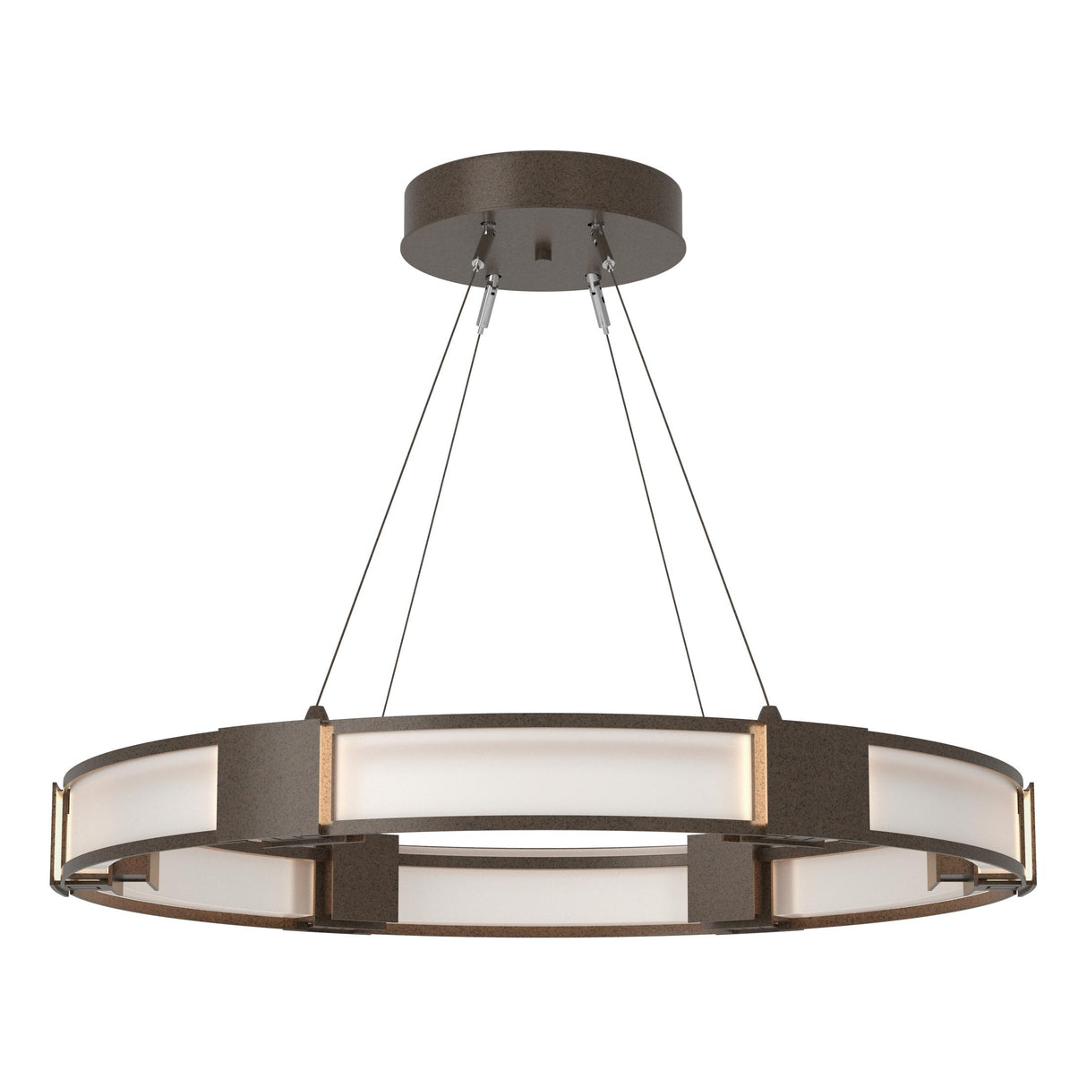 Hubbardton Forge 2022 Bronze Frosted Glass (FD) Standard Aura Glass Pendant