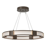 Hubbardton Forge 2022 Bronze Frosted Glass (FD) Standard Aura Glass Pendant